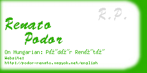 renato podor business card